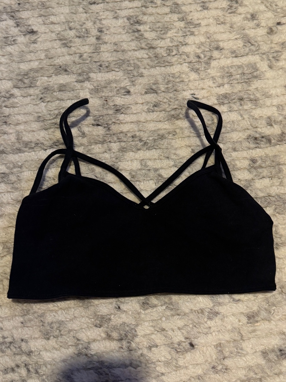Victorias Secret Black Strappy Soft Bra